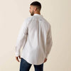 Ariat Mens Team Logo Lightweight Twill Fitted Shirt White/Blue - 10073652