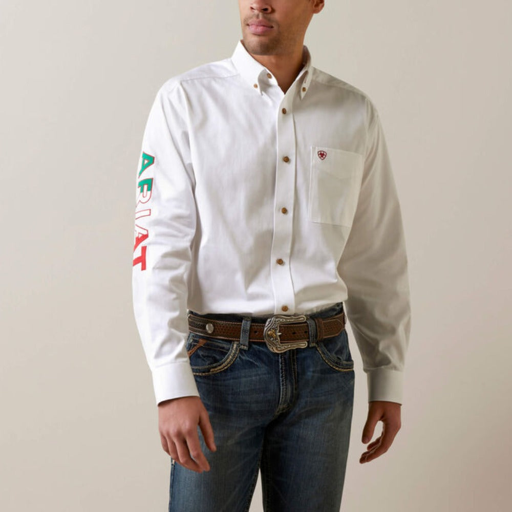 Ariat Mens Team Logo Mexico Shirt White - 10040911