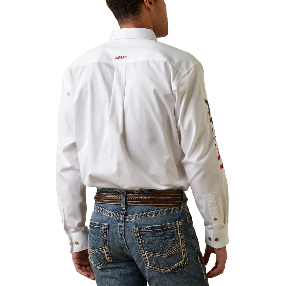 Ariat Mens Team Logo Mexico Shirt White