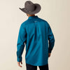Ariat Mens Team Logo Twill Classic Fit Shirt Lyons Blue/Mint - 10079357