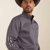 Ariat Mens Team Logo Twill Classic Fit Shirt Quiet Shade - 10037479