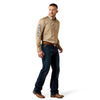 Ariat Mens Team Logo Twill Classic Fit Shirt Savannah Tan - 10079478
