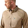 Ariat Mens Team Logo Twill Classic Fit Shirt Savannah Tan - 10079478