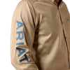 Ariat Mens Team Logo Twill Classic Fit Shirt Savannah Tan - 10079478