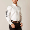 Ariat Mens Team Logo Twill Classic Fit Shirt White - 10046825