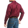 Ariat Mens Team Logo Twill Classic Shirt Burgundy - 10027995