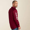 Ariat Mens Team Logo Twill Fitted Shirt Burgundy - 10034233