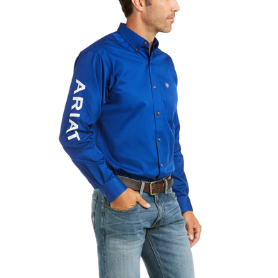 Ariat Mens Team Logo Twill Fitted Shirt Ultramarine - 10034232
