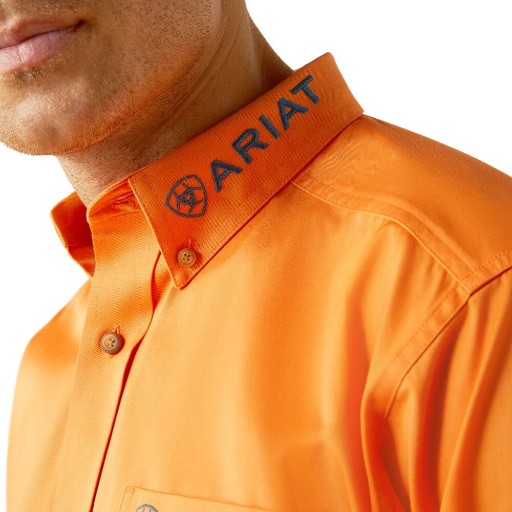 Ariat Mens Team Logo Twill Shirt Orange - 10059134