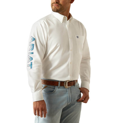 Ariat Mens Team Logo Twill Shirt White - 10059132