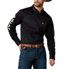 Ariat Mens Team Logo Twill Fitted Shirt Black - 10034231