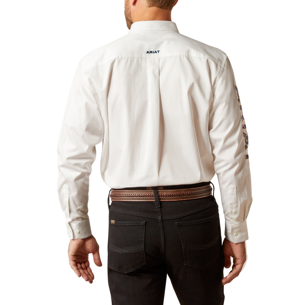Ariat Mens Team Logo White Twill Shirt 