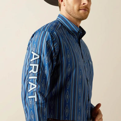 Ariat Mens Team Pace Classic Fit Shirt Blue - 10062252