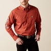 Ariat Mens Team Porter Classic Fit Shirt Brick/Beige - 10065813