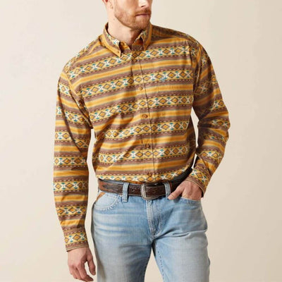 Ariat Mens Teddi Classic Fit Shirt Tan - 10065767