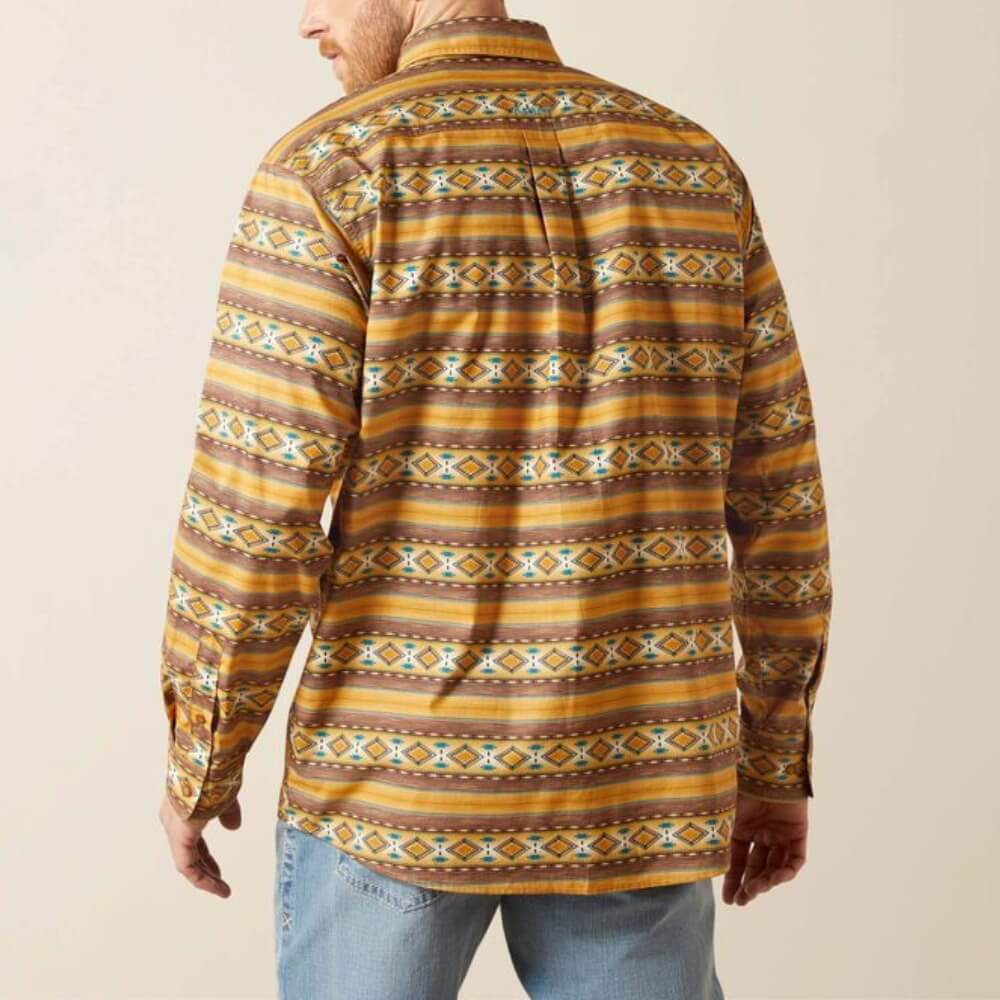 Ariat Mens Teddi Classic Fit Shirt Tan - 10065767