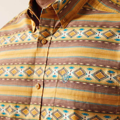 Ariat Mens Teddi Classic Fit Shirt Tan - 10065767