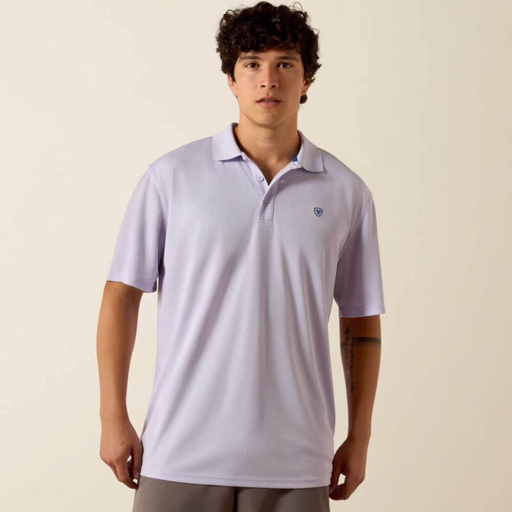 Ariat Mens Tek Polo Shirt Purple Heather - 10073483