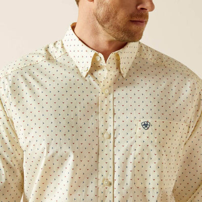 Ariat Mens Titan Classic Fit Shirt Cream - 10062186