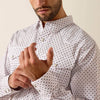 Ariat Mens Tony Fitted Snap Shirt White - 10071720