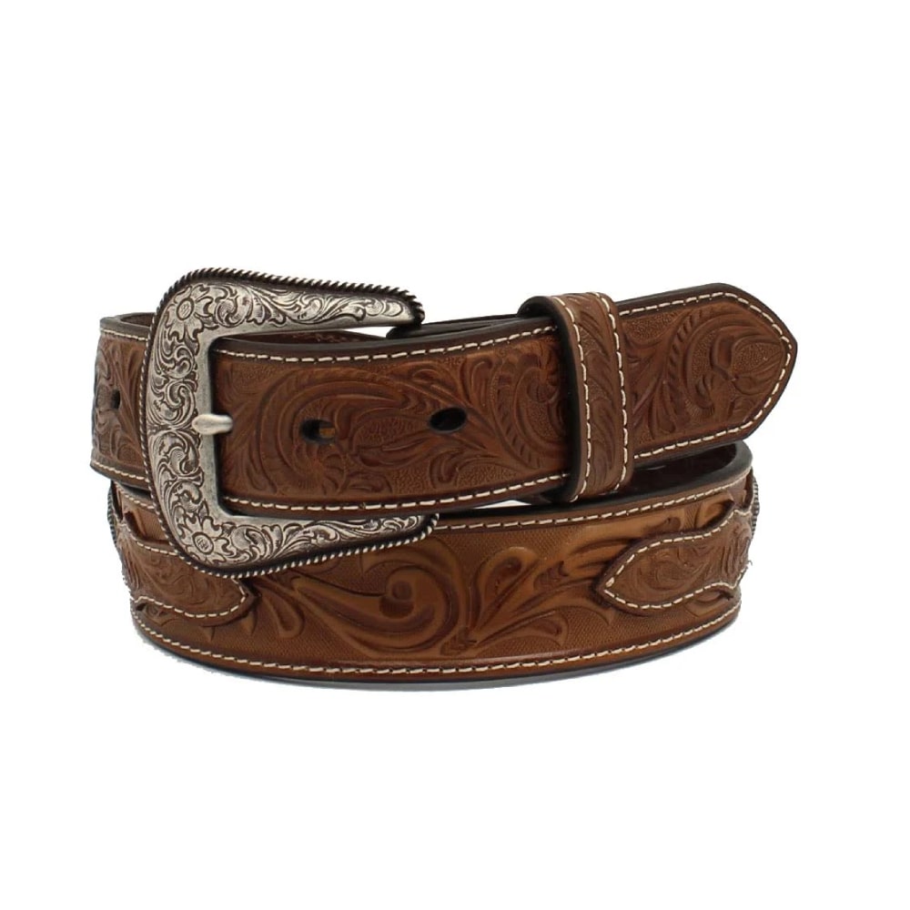 Ariat Mens Tooled Cross Belt