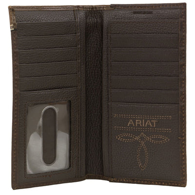 Ariat Mens Tooled Overlay Concho Leather Wallet - A3510202