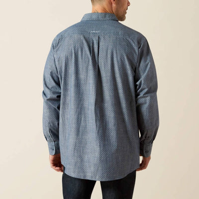 Ariat Mens Trent Classic Fit Shirt Chambray Blue - 10062184