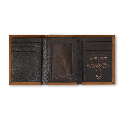 Ariat mens trifold wallet