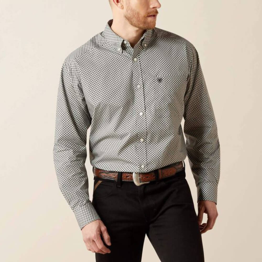 Ariat Mens Tristan Classic Fit Shirt Grey - 10065854