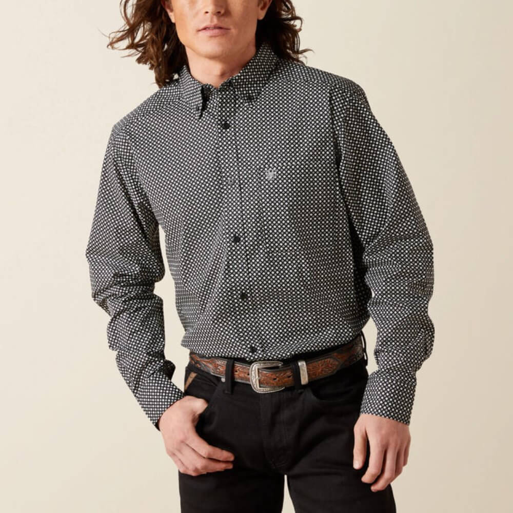 Ariat Mens Troy Fitted Shirt Black - 10065848