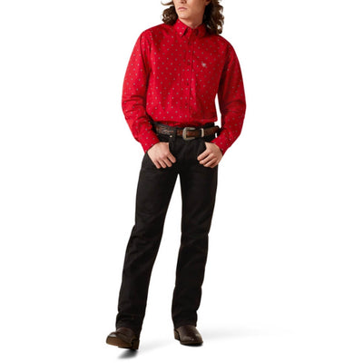 Ariat Mens Truett Print Shirt Red - 10065847