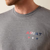 Ariat Mens USA Pat Badge T-Shirt Athletic Heather - 10080246