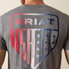 Ariat Mens USA Pat Badge T-Shirt Athletic Heather - 10080246