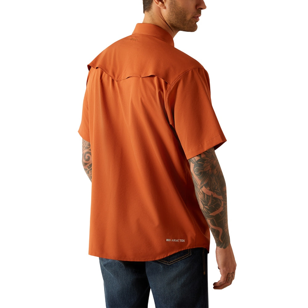 Ariat Mens VentTEK Classic Orange Shirt