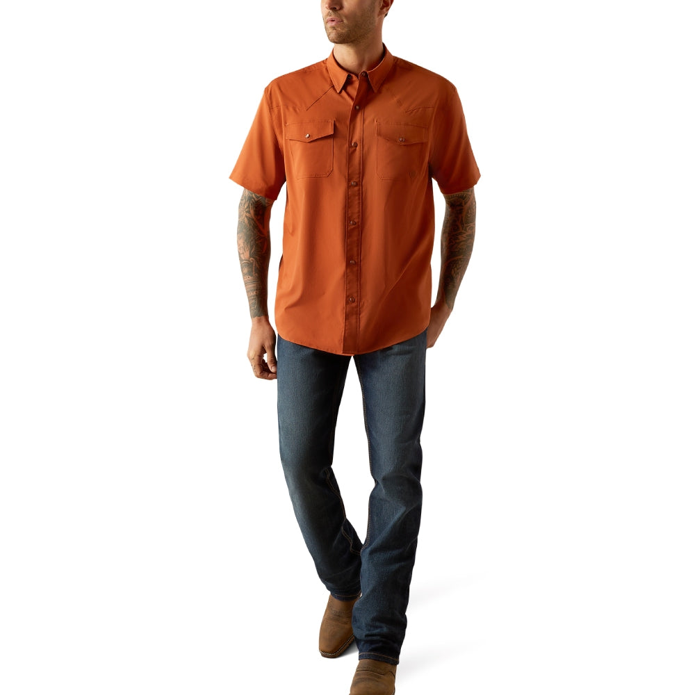 Ariat Mens VentTEK Classic Orange Shirt