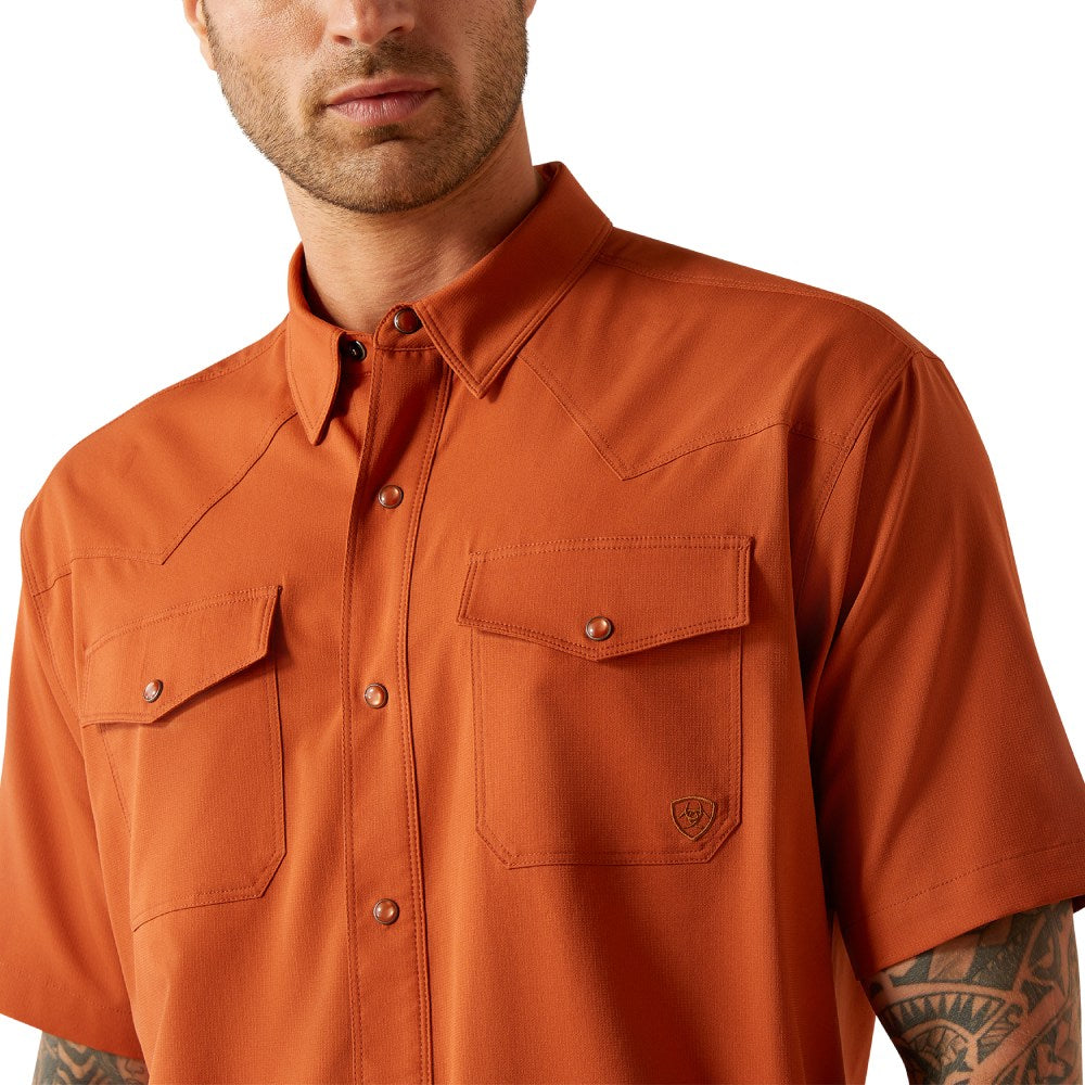 Ariat Mens VentTEK Classic Orange Shirt