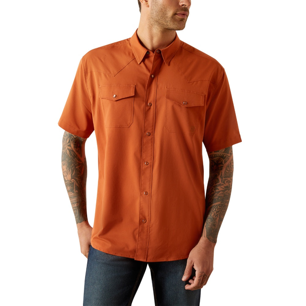 Ariat Mens VentTEK Classic Orange Shirt