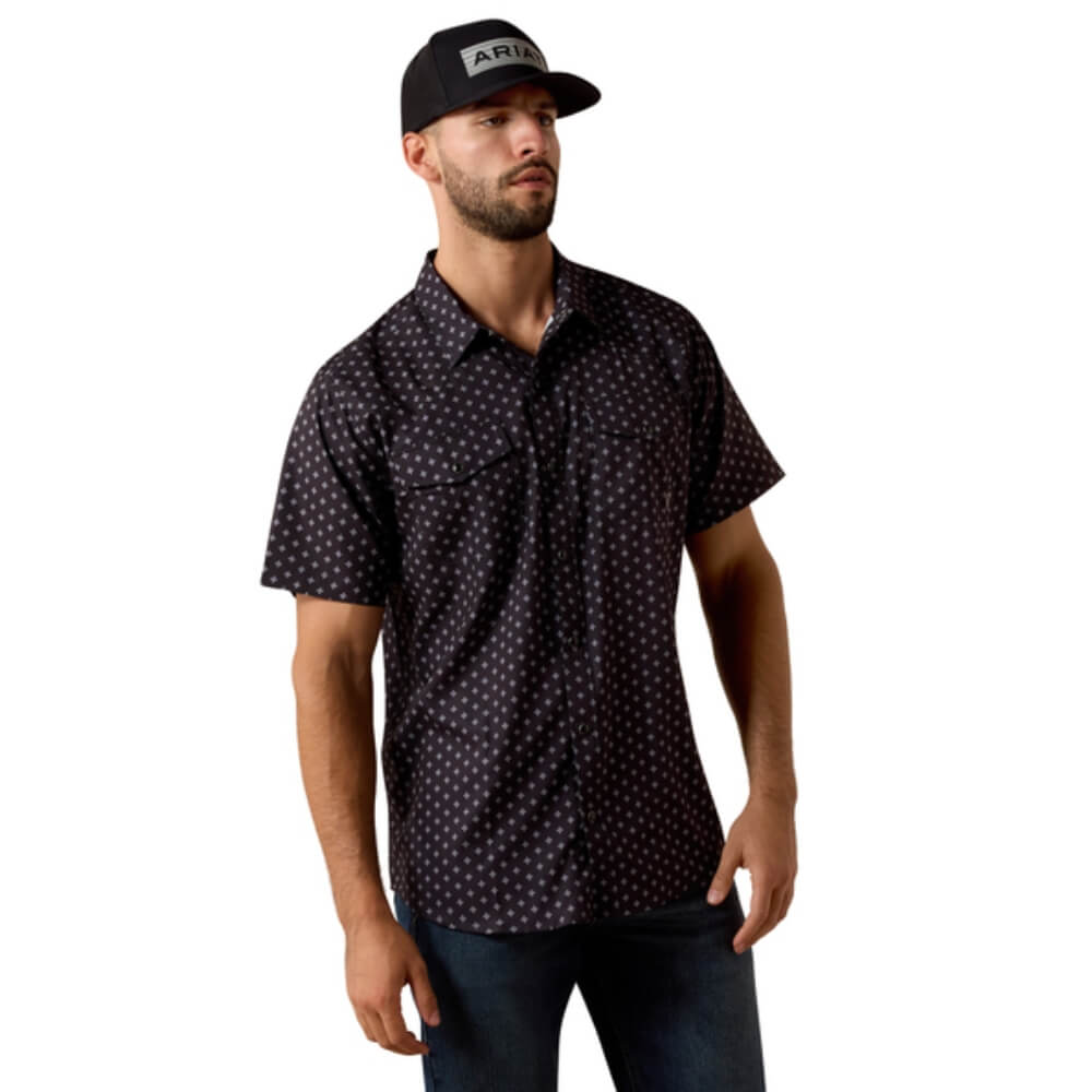Ariat Mens VentTEK Fitted Shirt Black - 10073422