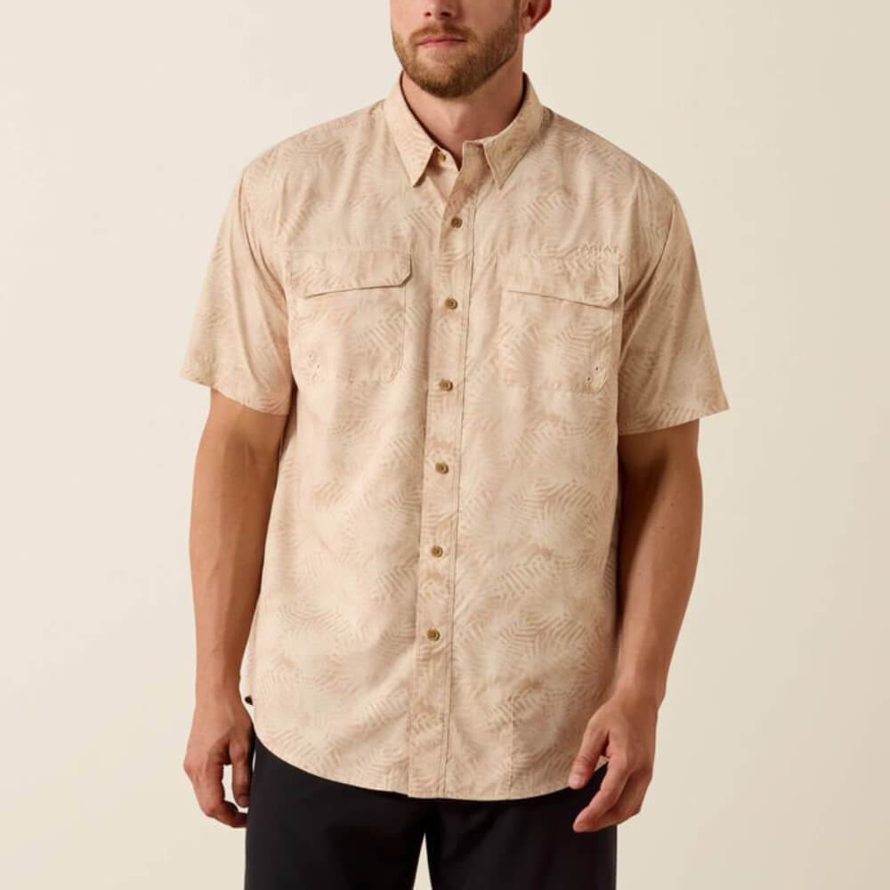 Ariat Mens VentTEK Outbound Shirt Creme Brulee Cream - 10071052