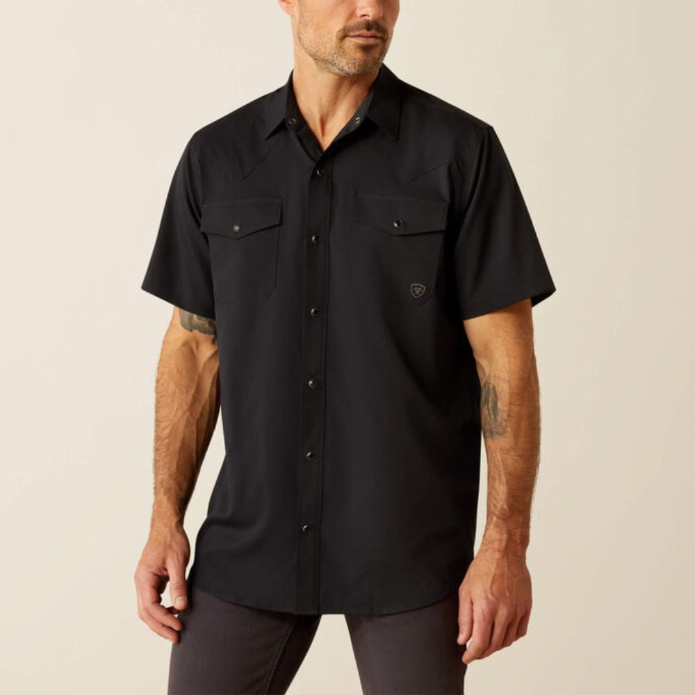 Ariat Mens VentTEK Western Fitted Snap Shirt Black - 10054477