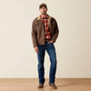 Ariat Mens Vernon Sherpa 2.0 Jacket Wren Faux Leather Print - 10079402
