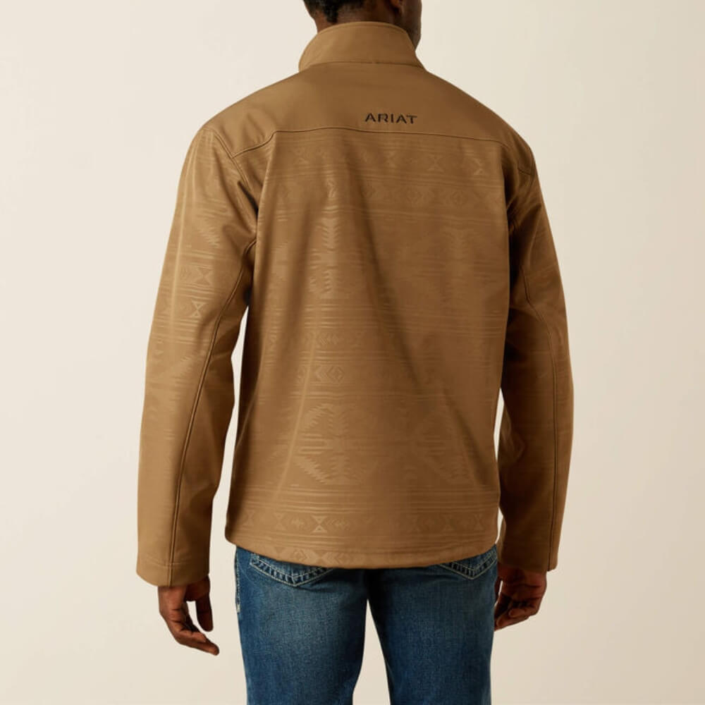 Ariat Mens Vernon Softshell Jacket Khaki Southwest - 10062599