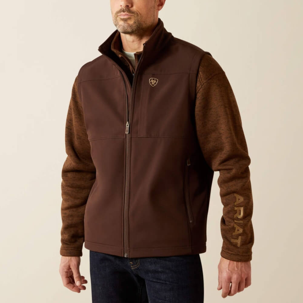 Ariat Mens Vernon Softshell Vest Coffee Bean - 10062601