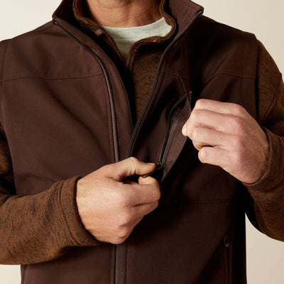 Ariat Mens Vernon Softshell Vest Coffee Bean - 10062601