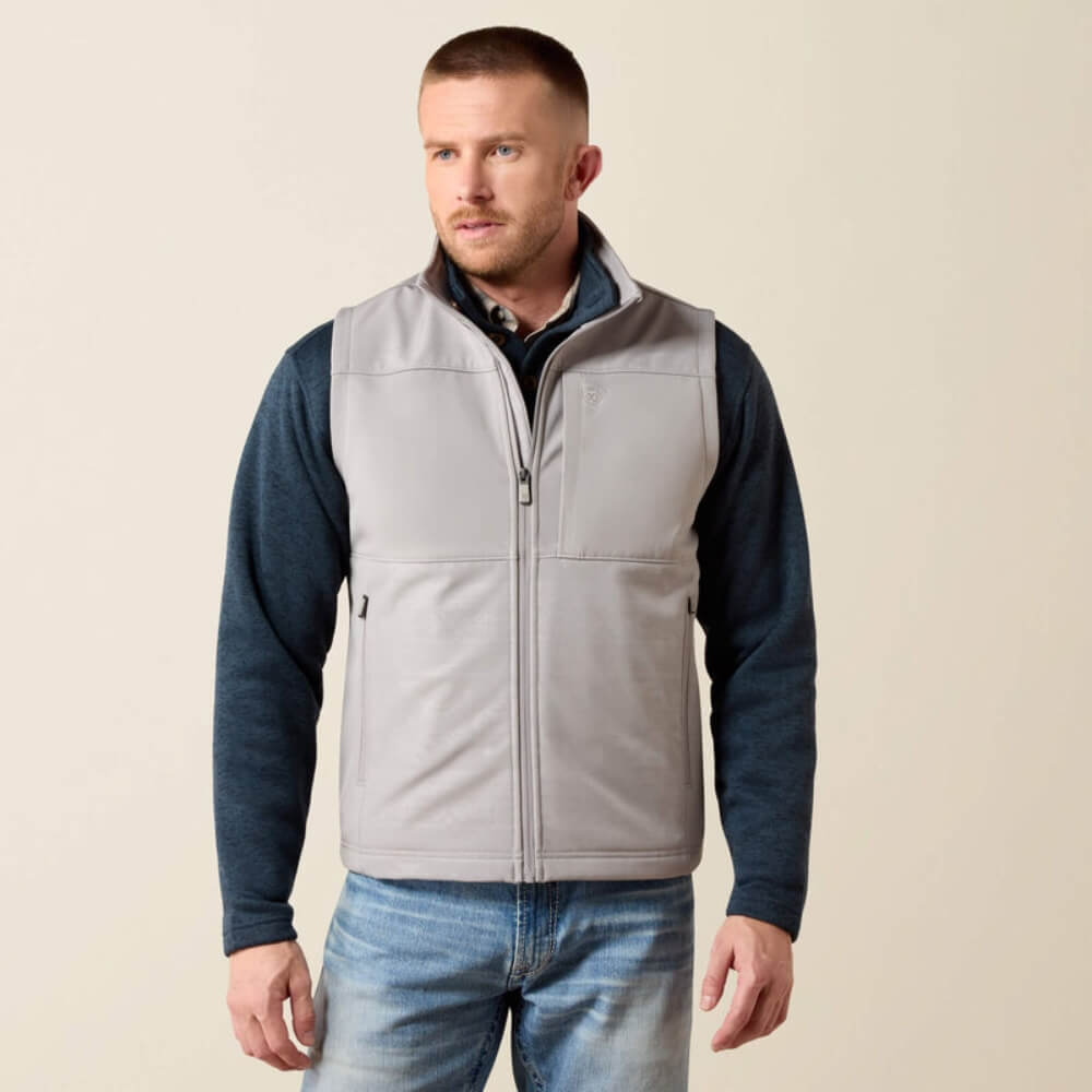 Ariat Mens Vernon Softshell Vest Wet Weather Emboss Southwest - 10079430