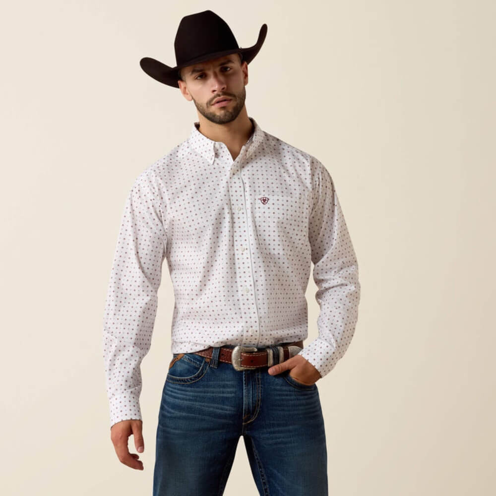 Ariat Mens Waverly Classic Fit Shirt White - 10073681