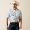 Ariat Mens Welsh Wrinkle Free Western Shirt White/Blue - 10073700