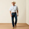 Ariat Mens Welsh Wrinkle Free Western Shirt White/Blue - 10073700