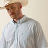 Ariat Mens Welsh Wrinkle Free Western Shirt White/Blue - 10073700