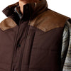 Ariat Mens Western Quilted Concealed Carry Vest Brown - 10079280